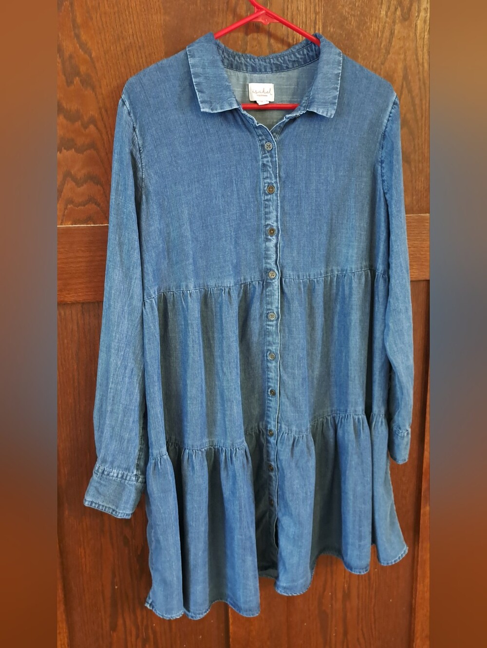 Tiered Denim Dress
